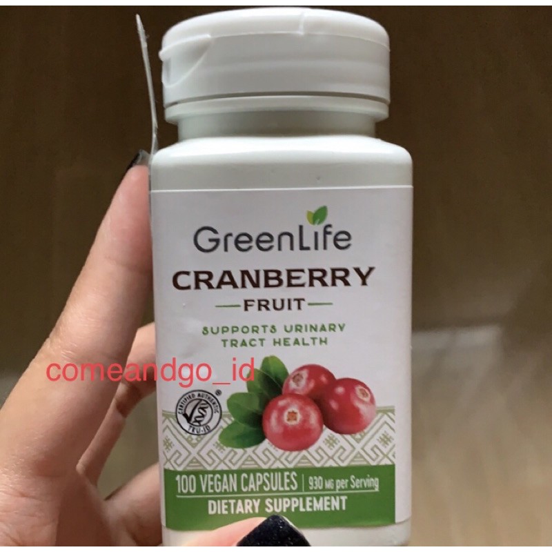 GreenLife Cranberry Fruit Dietary Supplement, 100 capsules Singapore
