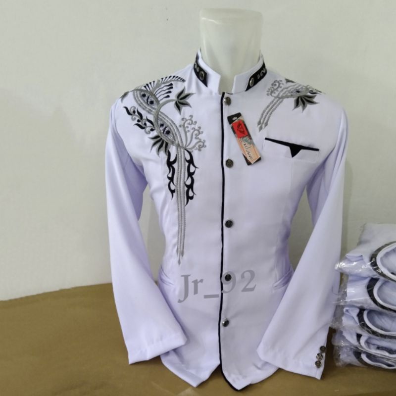 Jasko Bordir Motif Jas Koko Pria Lengan Panjang