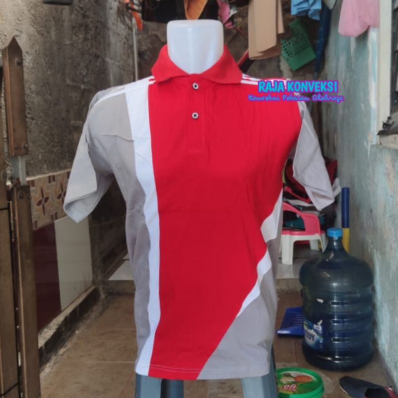 Baju Seragam Olahraga Lengan Pendek Kerah Unisex/Baju Seragam Pendek Dewasa