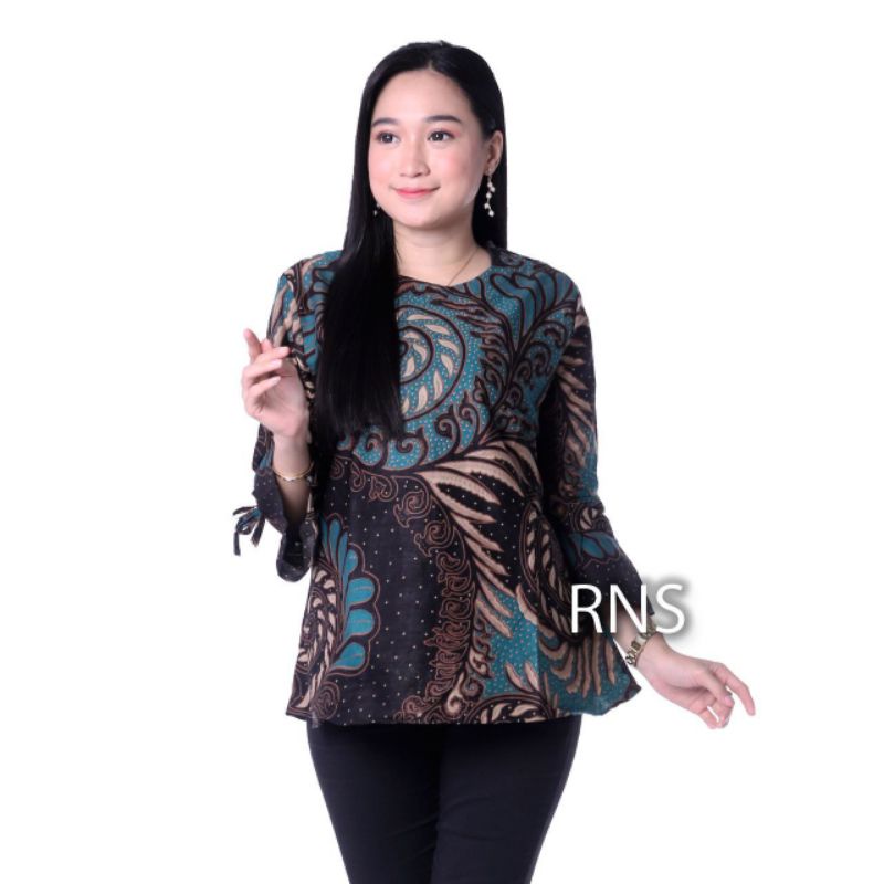 Maura Couple - Sania Ruffle Batik Keluarga Couple Jazy Gamis Syar'i - Gamis Kerah Jazz Motif Puser