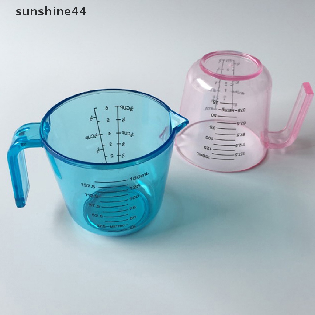 Sunshine 150ml Gelas Takar Bahan Plastik Transparan Dengan Gagang Untuk Dapur