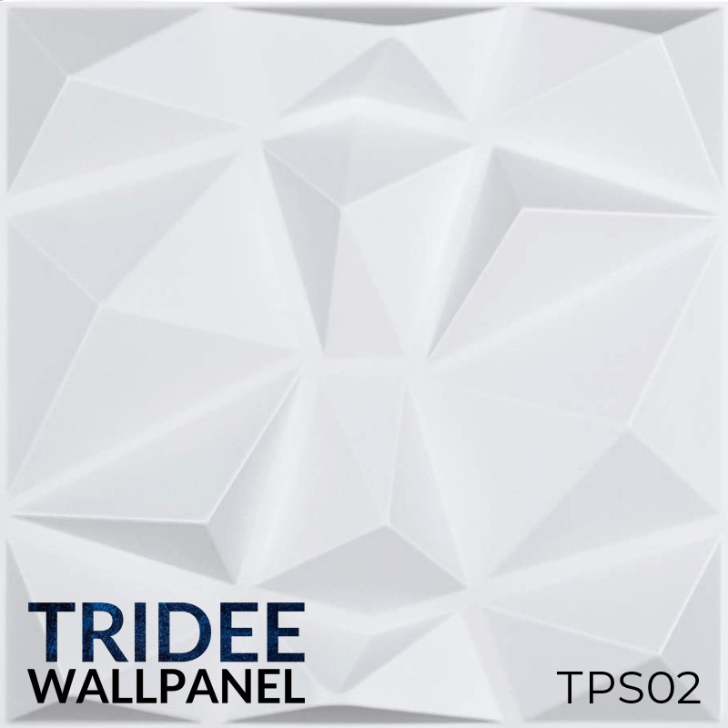 TRIDEE WALLPANEL 30x30 CM | WALLPAPER DINDING DEKORASI | WALL PANEL 3D DINDING PVC-TPS02 - TRIANGLE 30