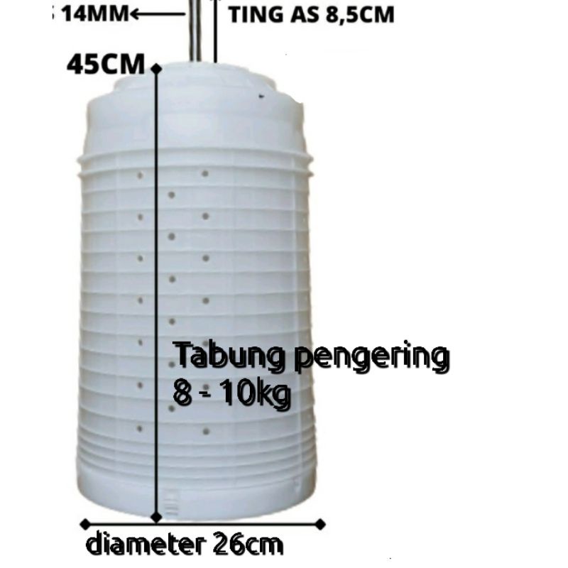 Tabung pengering tabung spin pengering mesin cuci sanken ,7, 8, 9kg diameter 24cm dan 26cm as 14mm original