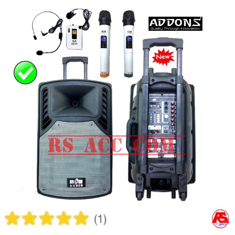Speaker Portable Amplifier Wireless addons BOB Audio BMU 15 Inch