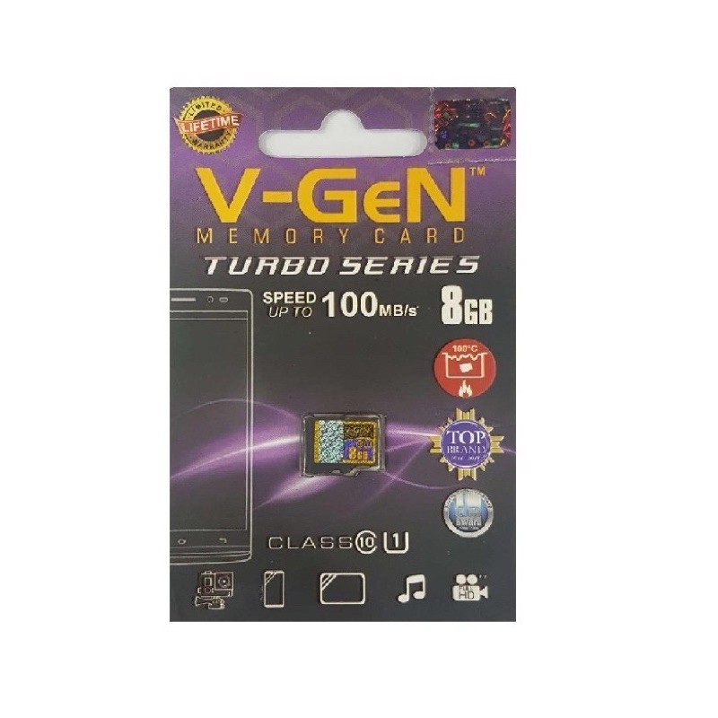 Memory Card V-GeN Class 10 8GB 16GB 32GB 64GB 128GB Turbo Series Class 10 | Vgen Memory Card HP Original Micro Sd