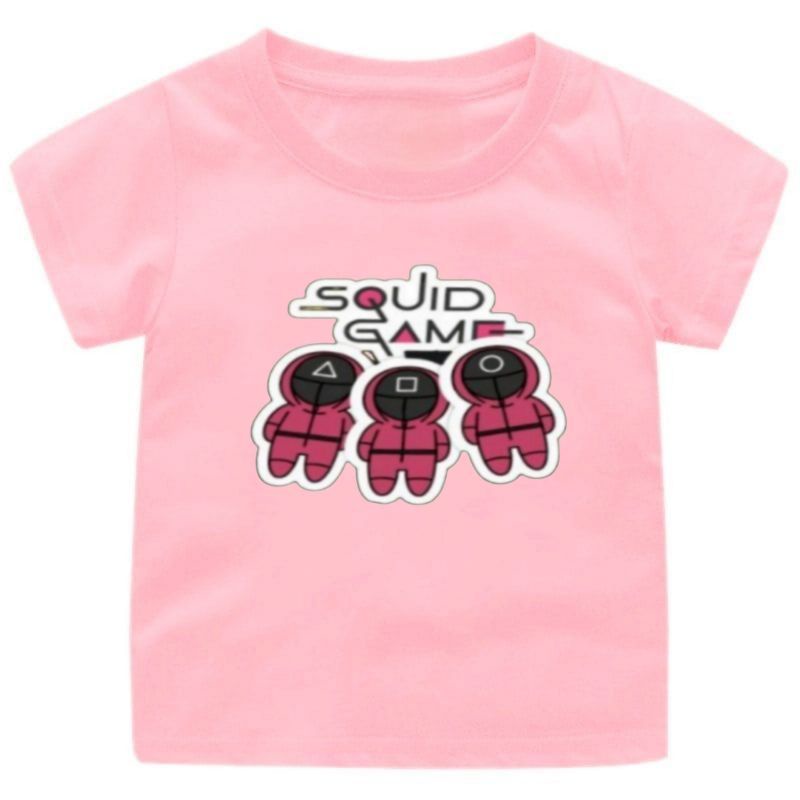 BAJU SQUID GAME ANAK CEWEK-COWOK 1-12 tahun KAOS ANAK CEWEK KAOS ANAK COWOK ATASAN ANAK ANAK