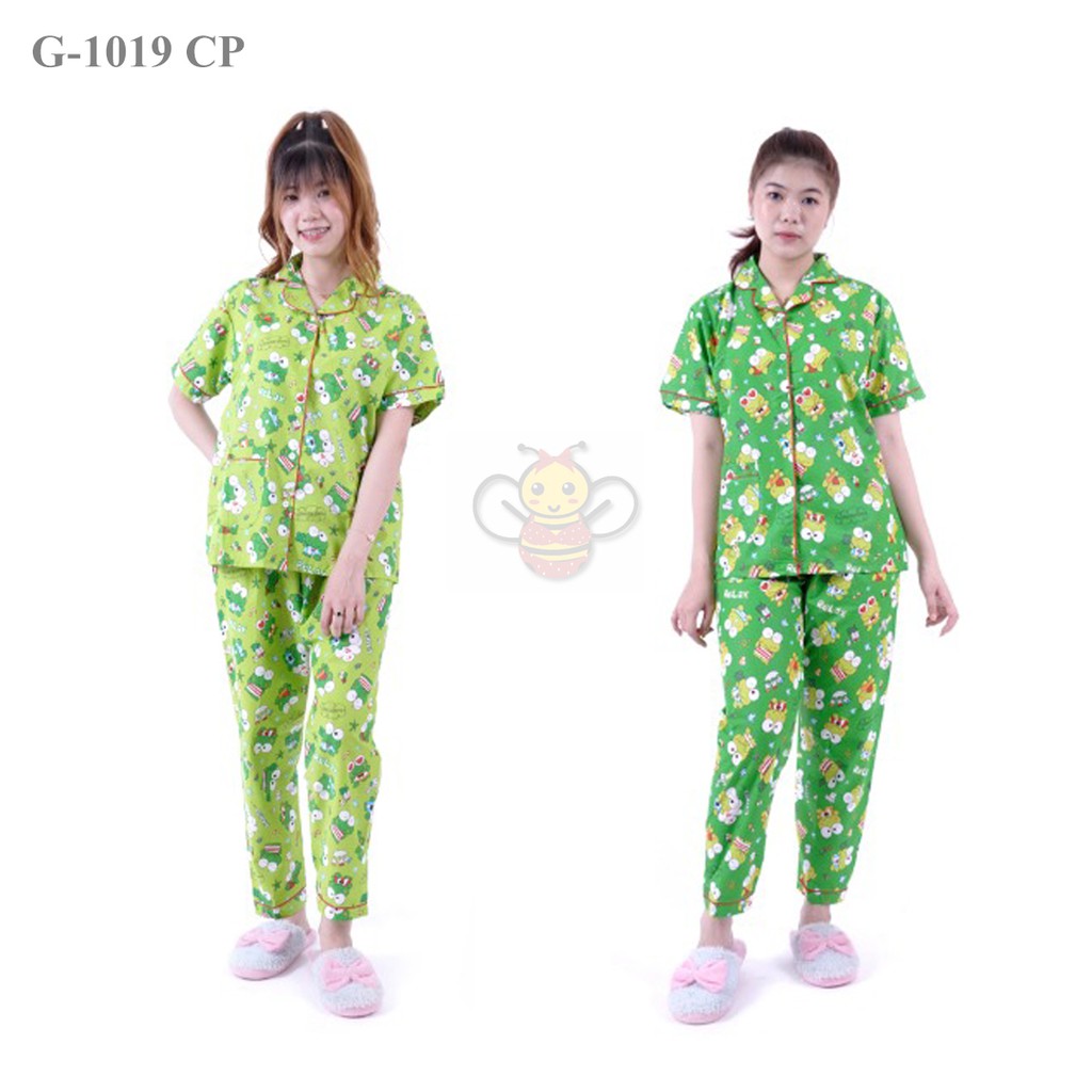 BEE - Stelan Piyama Wanita Dewasa Karakter / Baju Tidur Wanita Katun Premium G 1019 CP