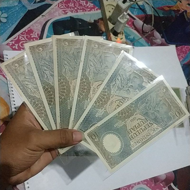 (GRESS/AU/UNC) Uang kuno 10 rupiah seri pekerja untuk bahan mahar nikah 20 rupiah 2020 rp.10 rp10