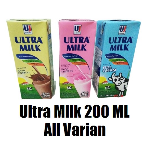 

Susu Ultra Milk UHT 200 ml All VArian - UltraMilk 200 ml