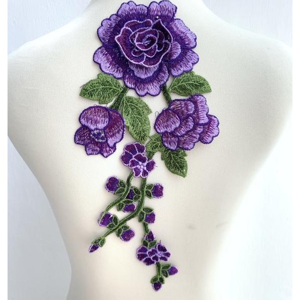 Modis.. Patch bunga 3D / bordir tempel/ aplikasi baju QTI