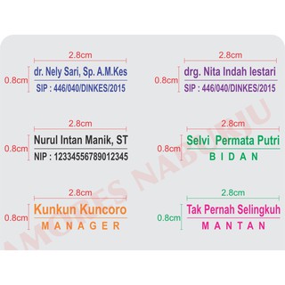 STEMPEL NAMA | DOKTER | BIDAN | PERAWAT | NIP | NAMA NOMOR HP | JABATAN