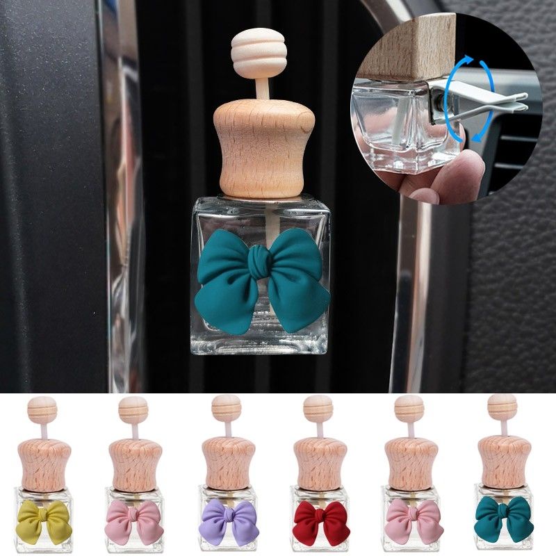 parfume ac mobil klip botol kaca model bunga putih bunga lily bottle parfume