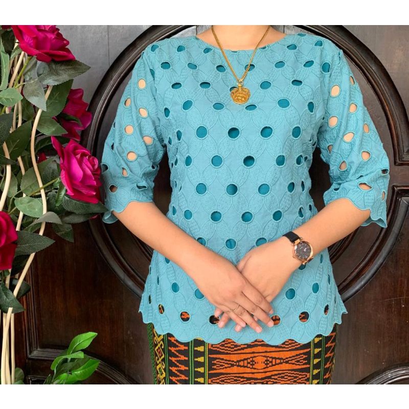 blus katun bolong import bs cod