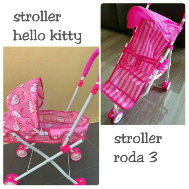 Mainan anak stroller  boneka (tanpa boneka) rangka besi