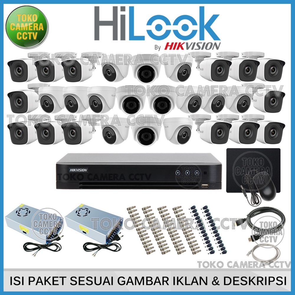 PAKET CCTV HILOOK 5MP 32 CHANNEL 28 KAMERA