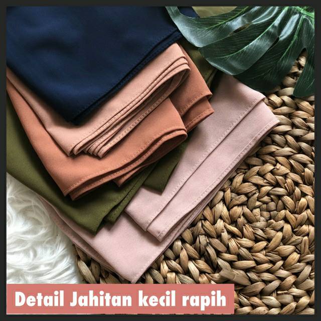 PASHMINA CERUTY BABYDOLL PREMIUM JAHIT TEPI Hijab Jilbab