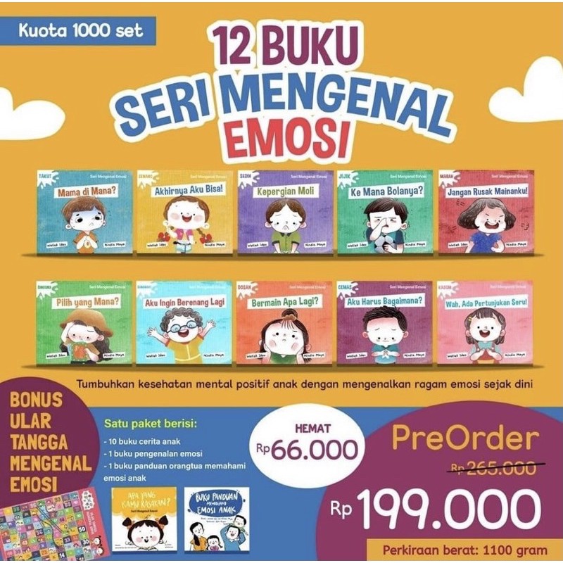 12 buku seri mengenal emosi