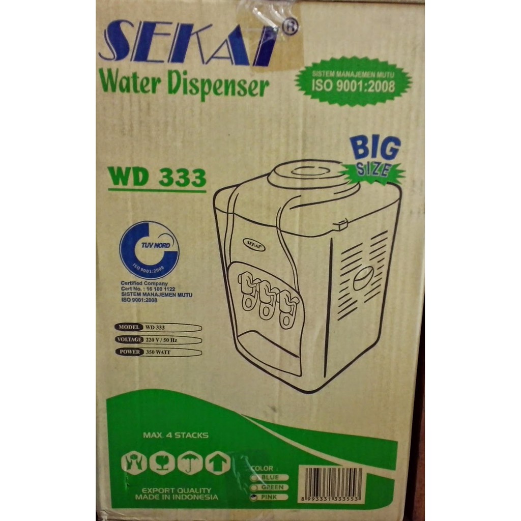 SEKAI Dispenser aIR Panas Dingin Normal 3 Kran -  WD 333 sekai