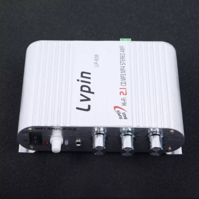 Amplifier Booster Radio Mp3 Stereo Subwoofer Mobil Home Hi-Fi 2.1