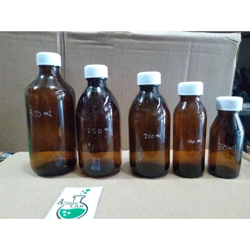 Jual Botol Kaca Coklat Sample 100 Ml 200 Ml 250 Ml 300 Ml Shopee Indonesia 1356