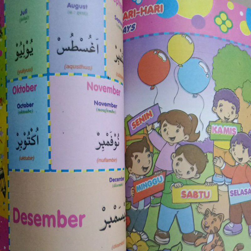 Buku Kamus 3 Bahasa Bergambar indonesia/Inggris/Arab Edisi Grammar &amp; Conversation