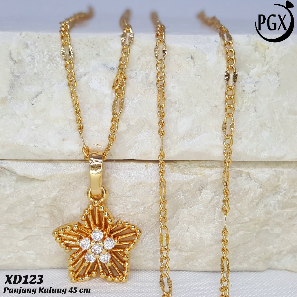 PGX Kalung Wanita Xuping Perhiasan Lapis Emas Aksesoris Fashion Premium - XD123