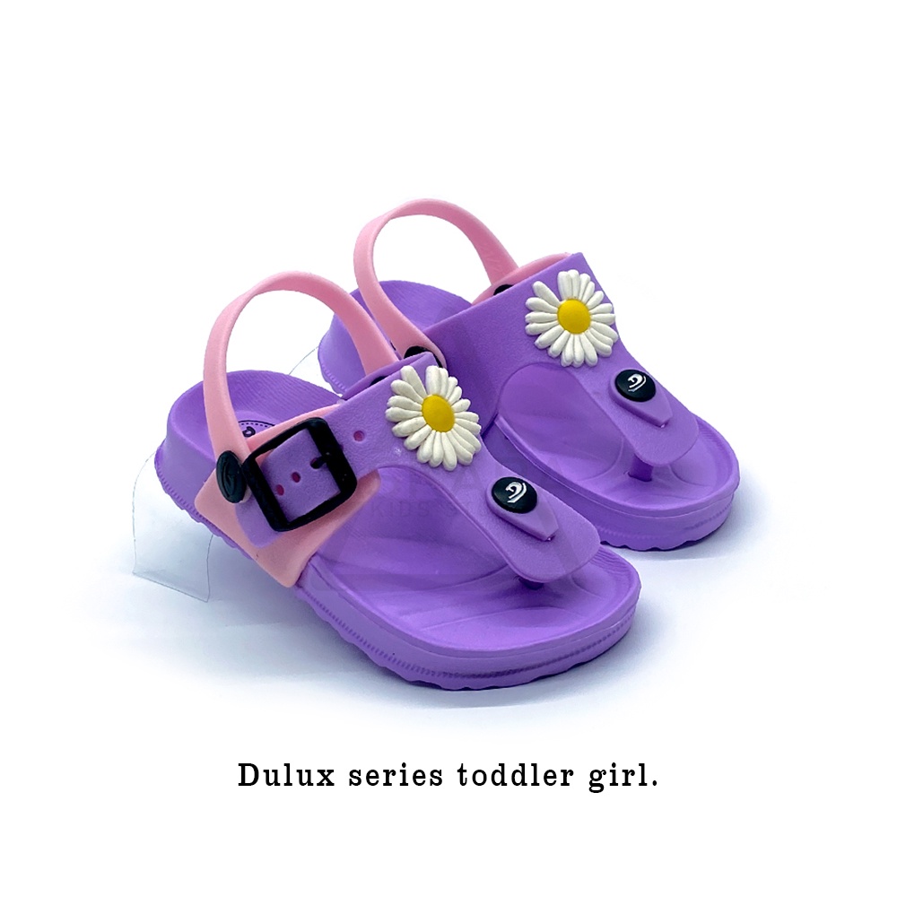 AKS - Sandal Jepit Anak Perempuan Tali Belakang Dulux Bunga Model Terbaru