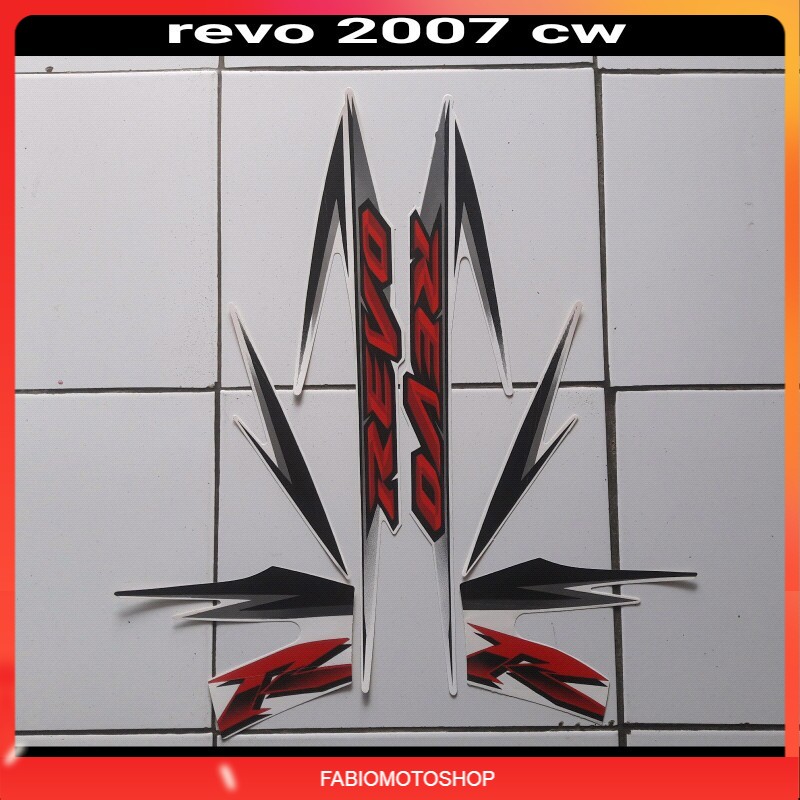 sticker motor revo cw 2007 putih