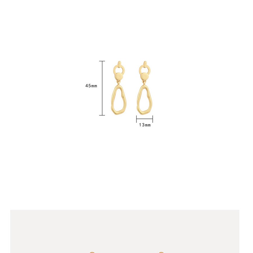 LRC Anting Tusuk Fashion Gold Alloy Earrings F46837