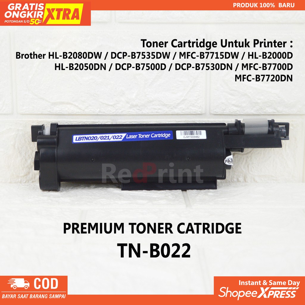 Toner Cartridge B022 untuk printer Brother HL-B2080DW/DCP-B7535DW/MFC-B7715DW/DCP-B7530DN/MFC-B7700D