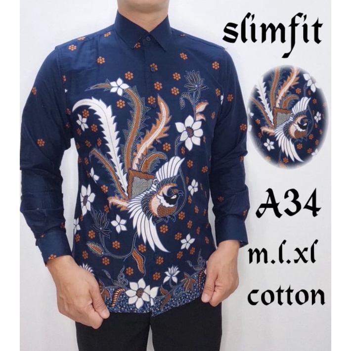 VIO ROLDAN Kemeja Hem Batik Slim Fit Mewah