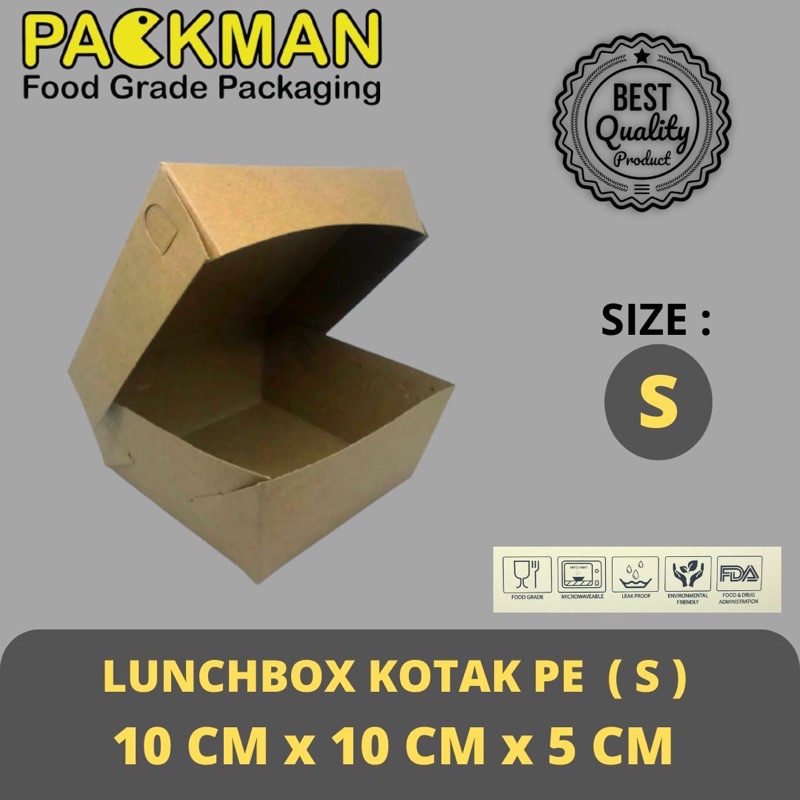 

LUNCHBOX S KOTAK KRAFT / BOX DONUT / BOX DIMSUM / DUS PENTOL - LAMINASI PE