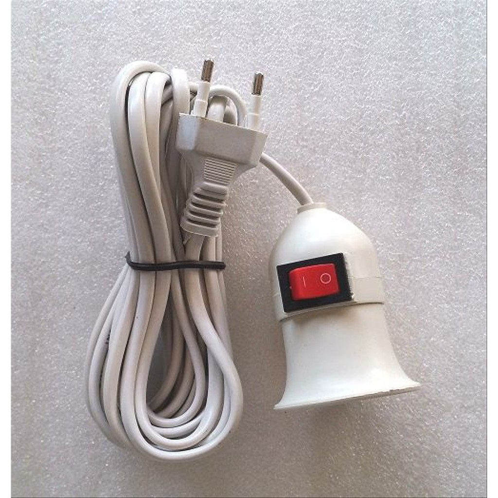 colokan steker / fitting gantung kabel saklar switch on off paket 4.5m