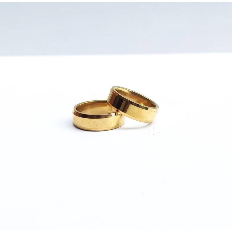 Cincin Plat Gold Tebal/Cincin Couple/Cincin Anti Karat/AGAM AKSESORIS