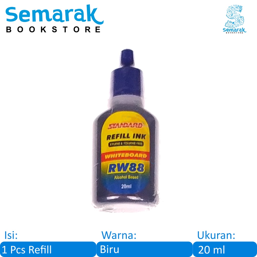 

Standard RW88 Refill Whiteboard Isi Spidol W88 20 ml - Biru