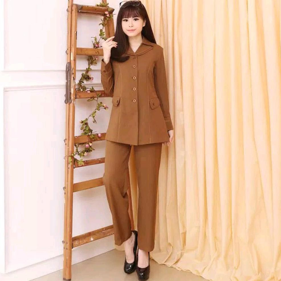 baju blazer seragam pemda dinas pdh guru pns coklat