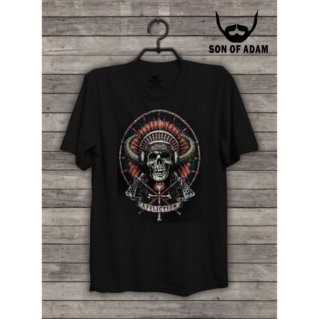 KAOS PRIA CUSTOM SABLON DTG AFFLICTION