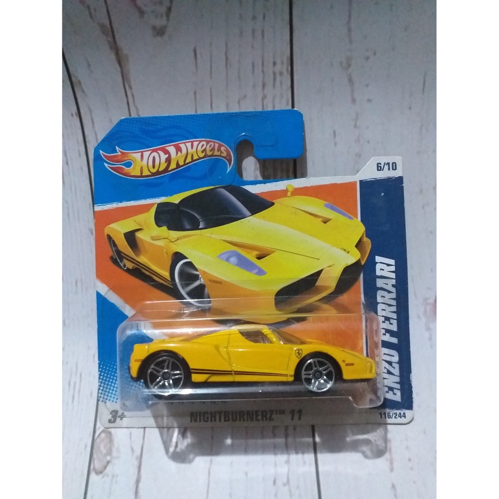 HOT WHEELS SHORT CARD SC ENZO FERRARI 2012 KUNING