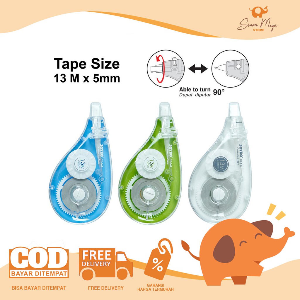 

Joyko Correction Tape CT-567 / Tip-Ex Pita Kertas Murah Berkualitas