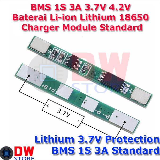 BMS 1S 3A 4V 3.7V 4.2V Baterai Li-ion Lithium 18650 Charger Module dw-s22 Ayo Beli