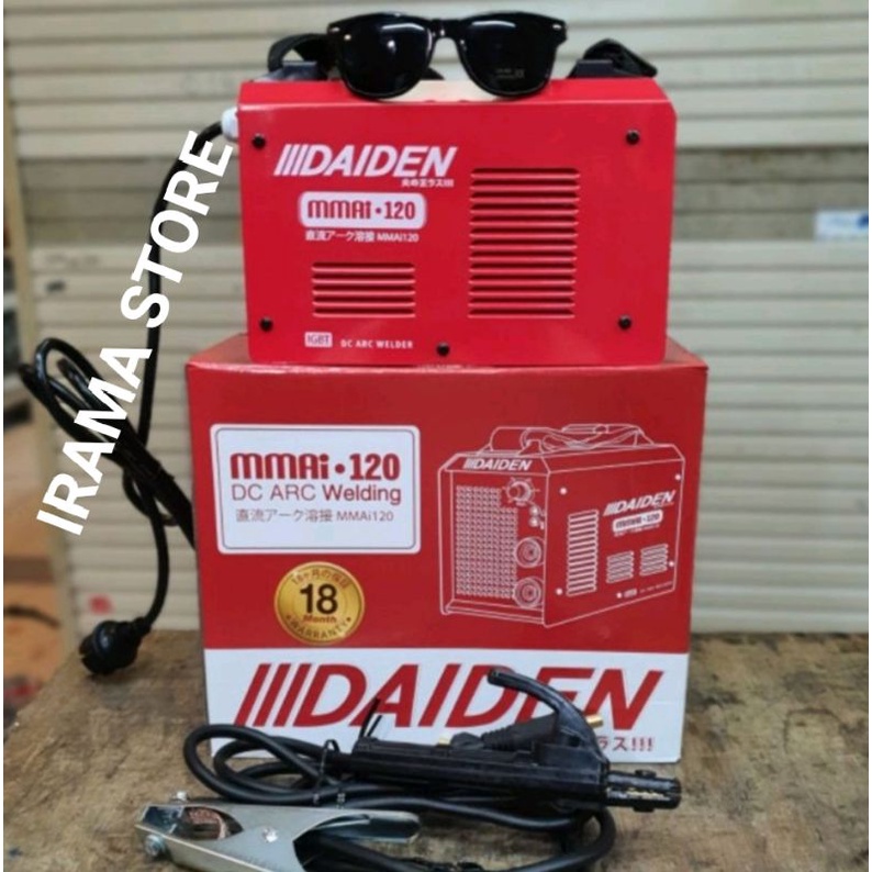 MESIN LAS DAIDEN MMAi 120 TRAVO LAS INVERTER MESIN LAS 900 WAT DAIDEN