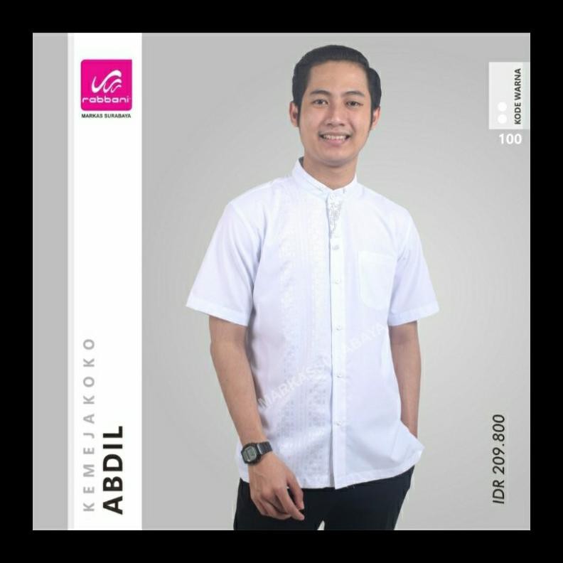 READY BAJU KOKO PUTIH KEMKO RABBANI ORIGINAL TERBARU KOKO COWOK MURAH ALE