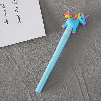 Pulpen Gel Tinta Hitam Desain Unicorn Kawaii Untuk Stationery Sekolah / Kantor