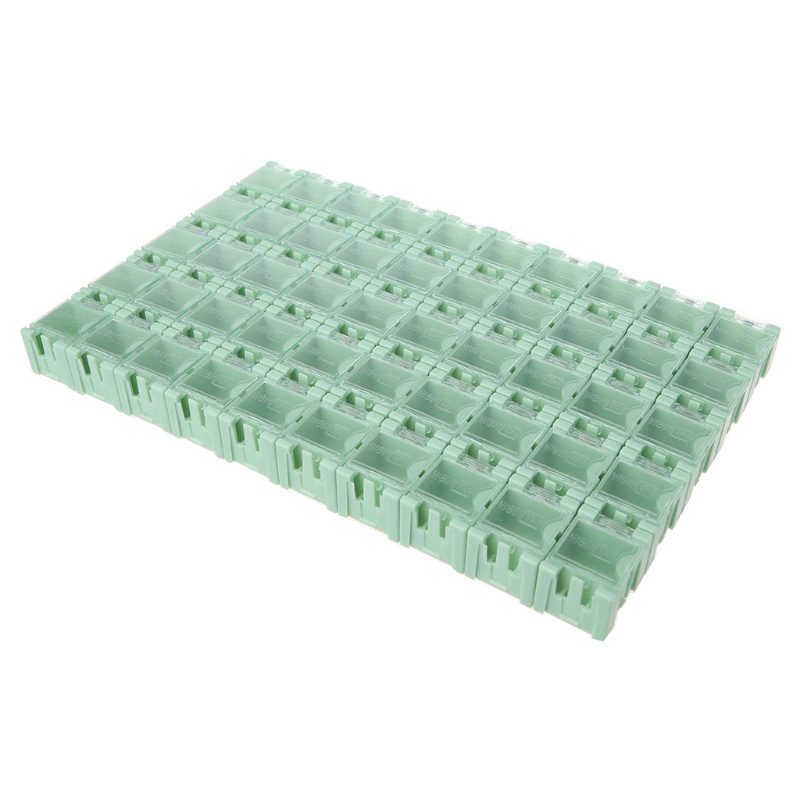 Gro 50 Pcs / Set SMD SMT Electronic Component Container Mini Storage Boxes kit