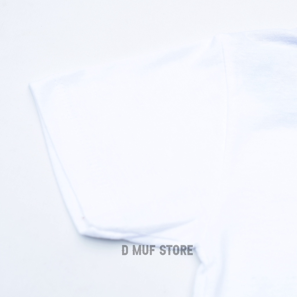 Kizzu Kaos Anak Premium Cotton 30s Usia 1-12 Tahun APG White Navy- dmufstore