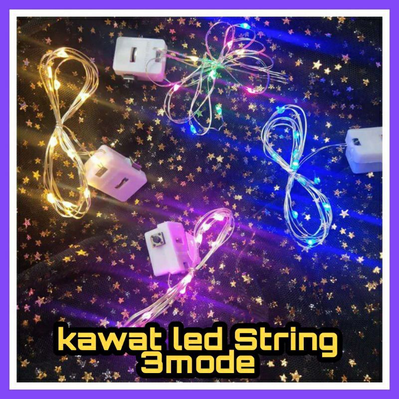 lampu hias led string lampu tambller 1/2 meter 1 meter 2 meter