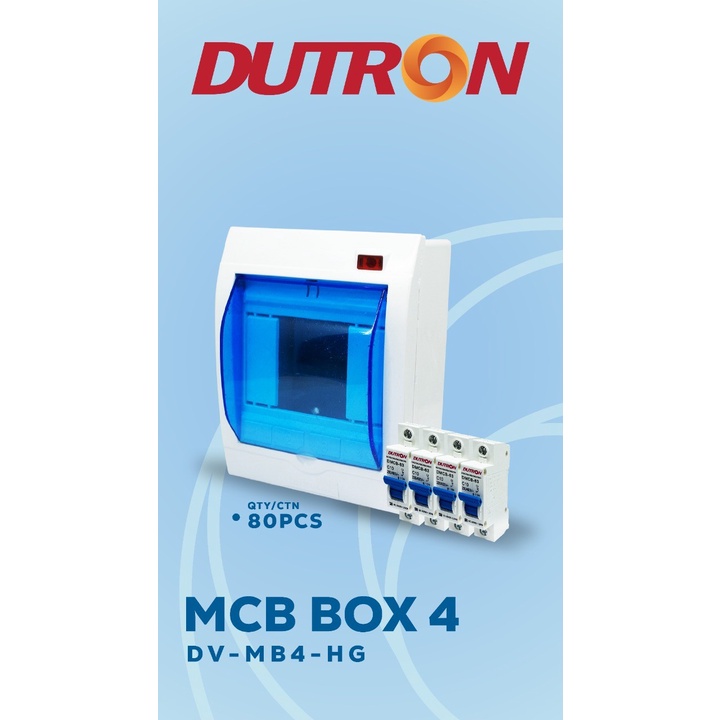 Dutron BOX MCB 4 Group Inbow Outbow isi 4 Grup MCB Modul IB OB + Lampu