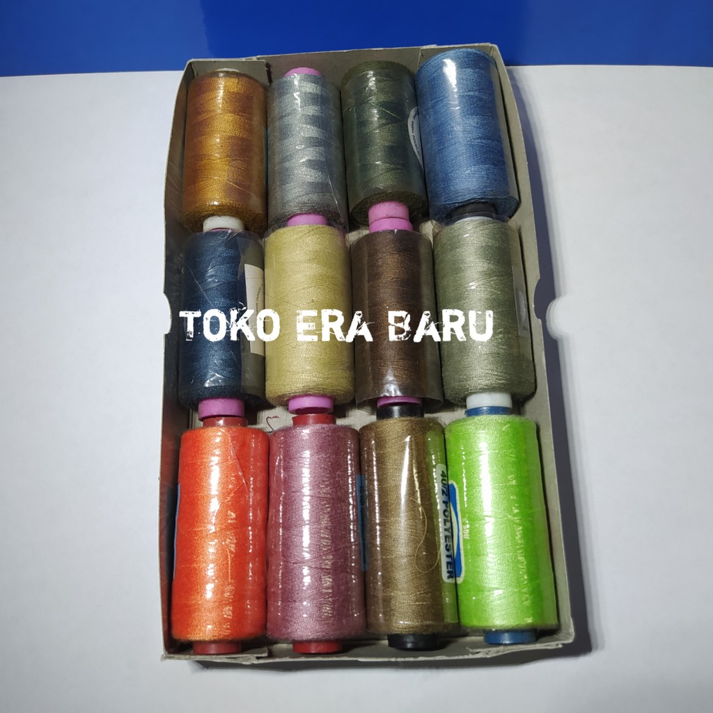 BENANG JAHIT POLYSTER ISI 500 YARD WARNA CAMPUR