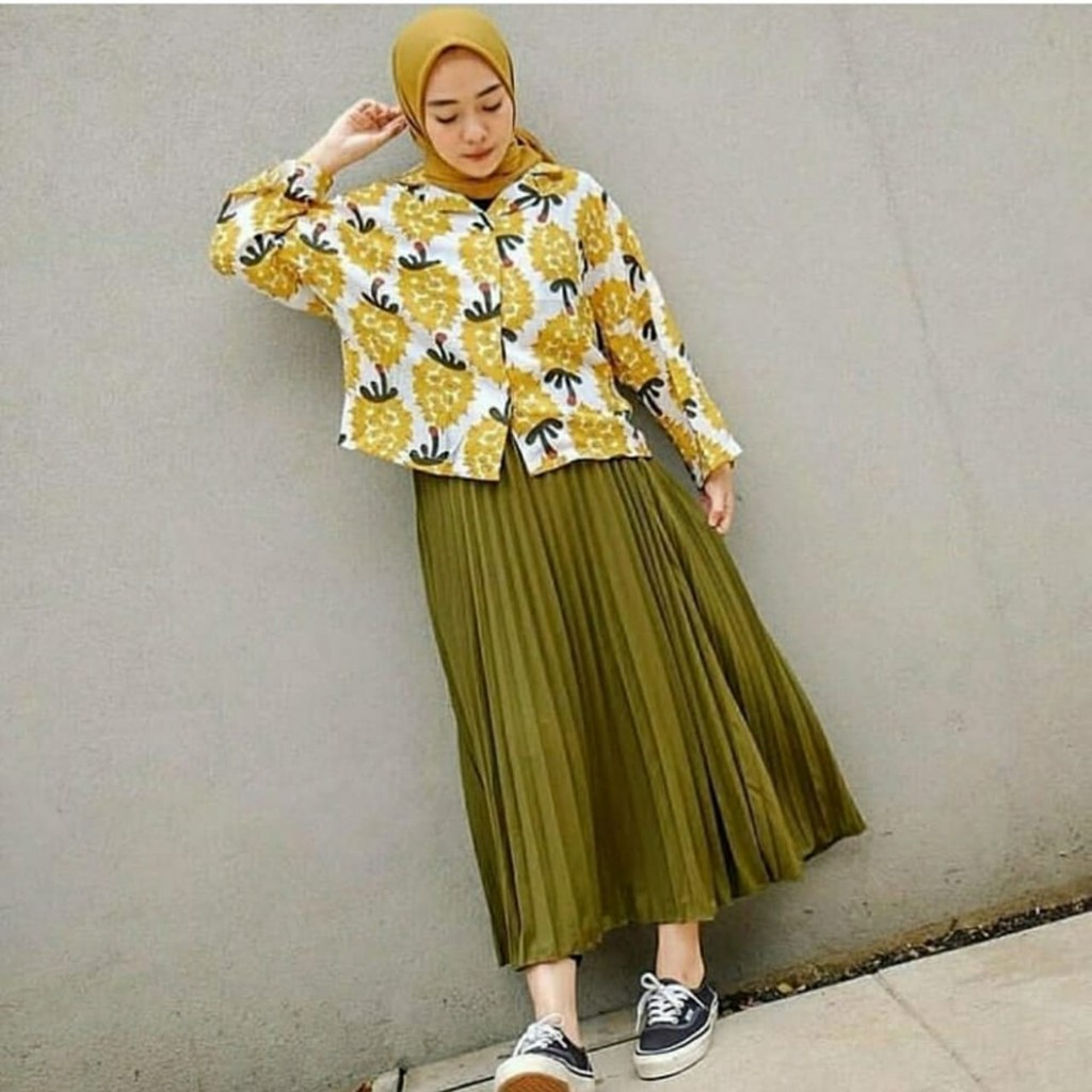 Rok Plisket Rempel Besar / Rok Plisket Wanita bahan premium