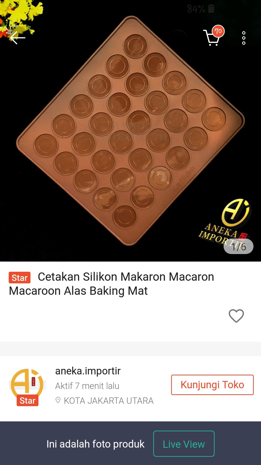 Cetakan Silikon Makaron Macaron Macaroon Alas Baking Mat
